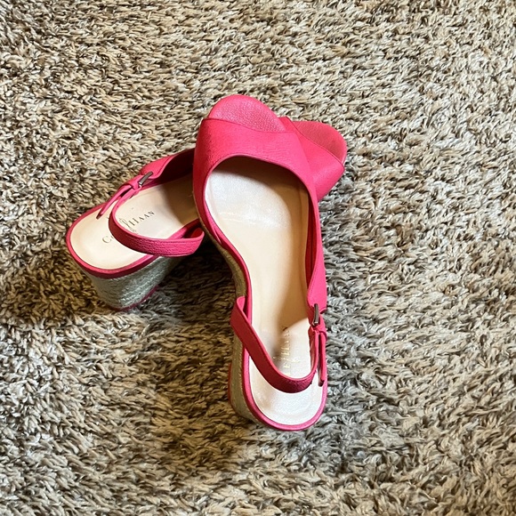Cole Haan Pink Espadrille Wedges - Picture 1 of 4